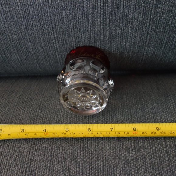 World's Fair 1893 Rub Red Flash Glass Toothpick Holder L.J. Drolen - Picture 9 of 11